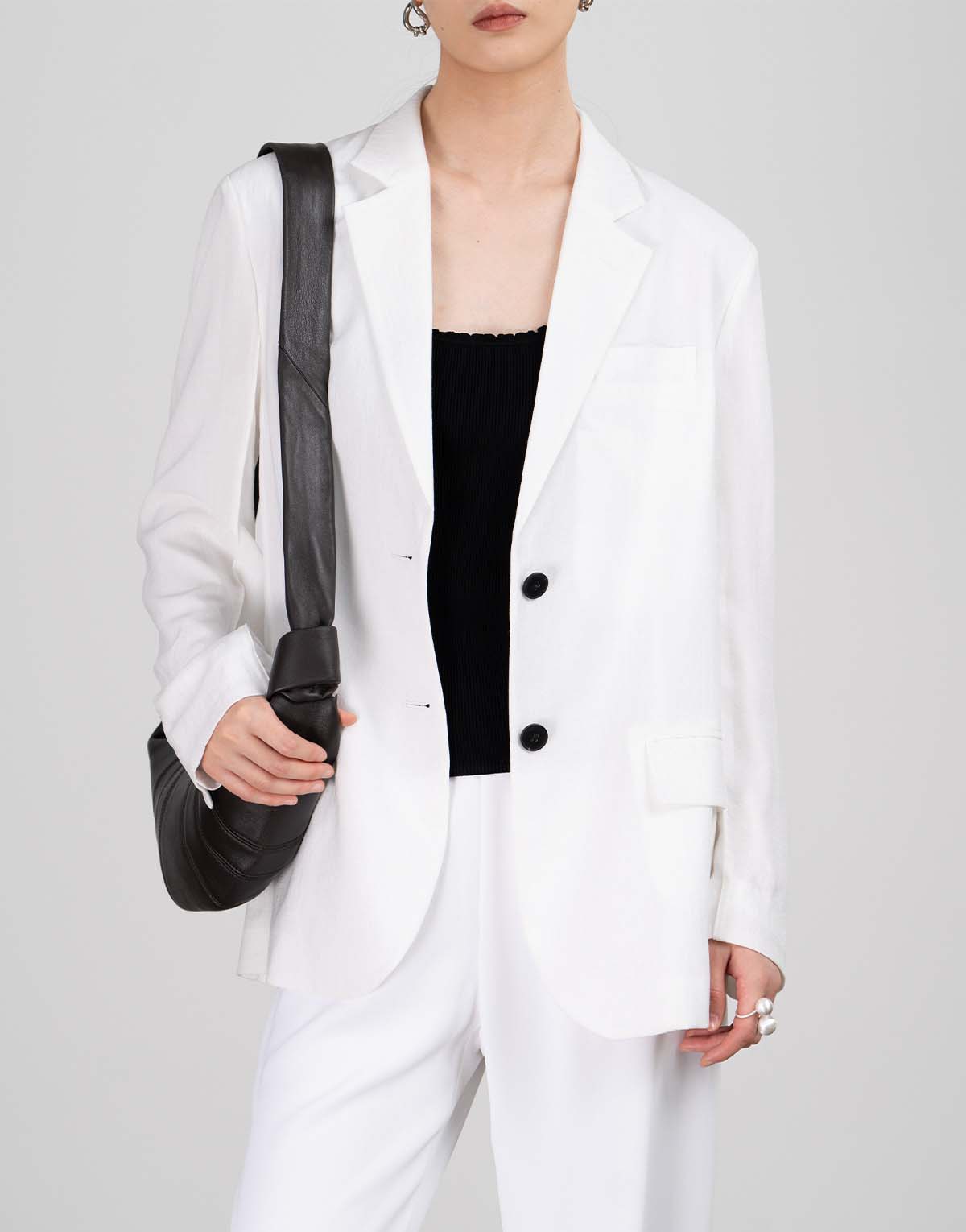 Triacetate Linen-Texture Coat-w101